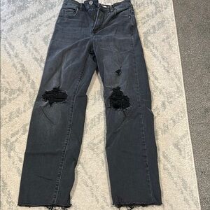 Distressed Black Jeans for Women